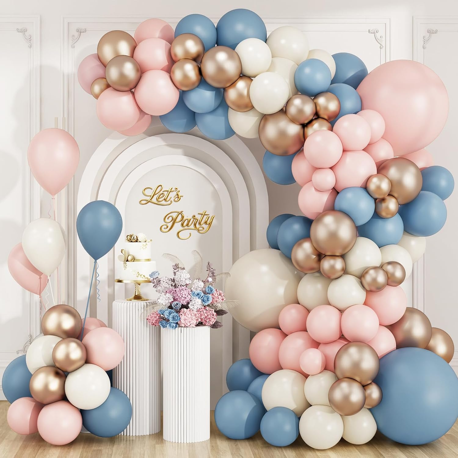 Balloon Arch Kit - Kit di Palloncini in Lattice Rosa