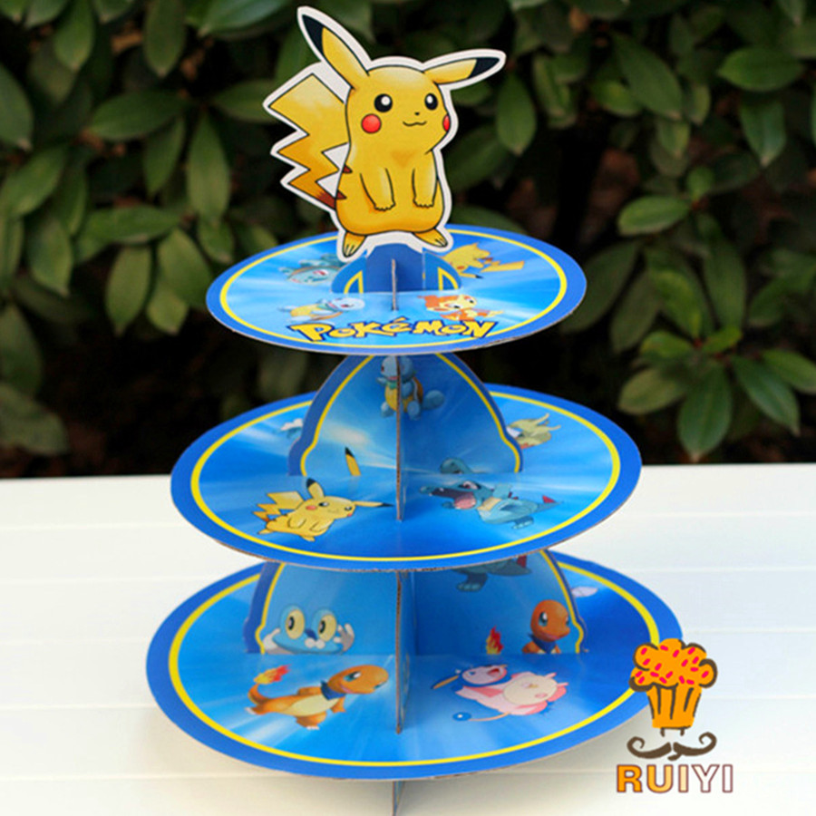 Cupcake Stand Tier - Pikachu Pokemon Alzata per torta a