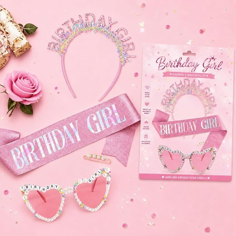 Set 3 pezzi: Fascia per capell - Birthday Sash Glitter recensione e prezzo