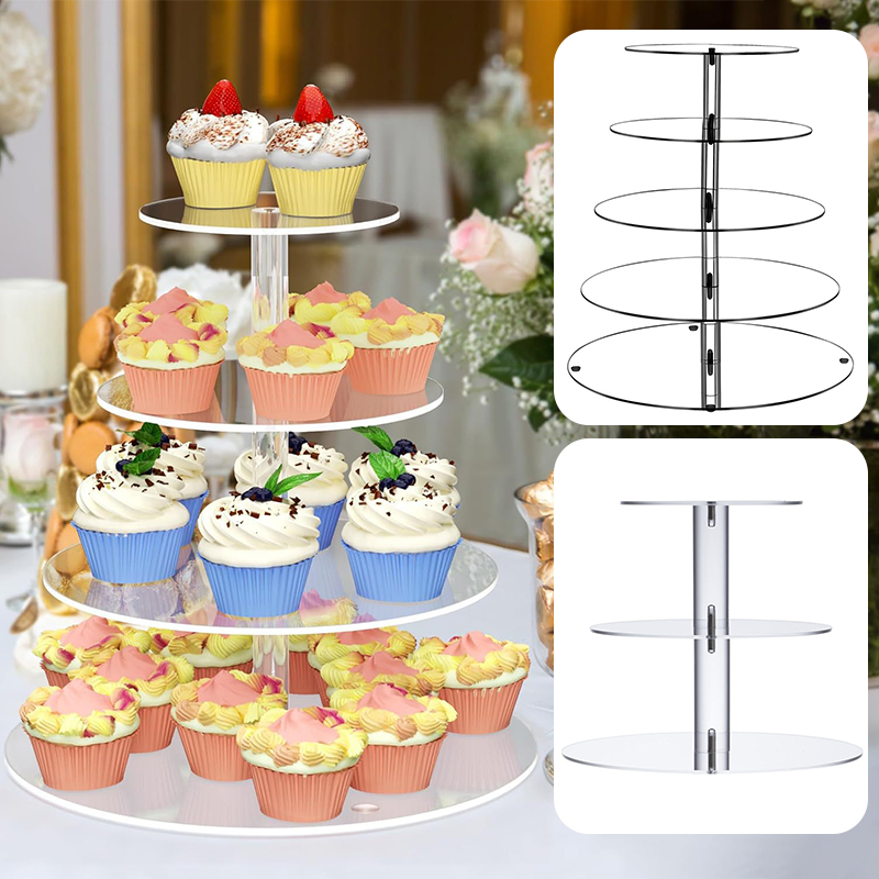 1 pz 3/4/5 livelli acrilico ro - Cupcake Stand Tier recensione e prezzo