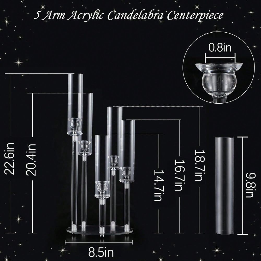 Candelabro in acrilico a 5 bra - Centerpiece Stick recensione e prezzo