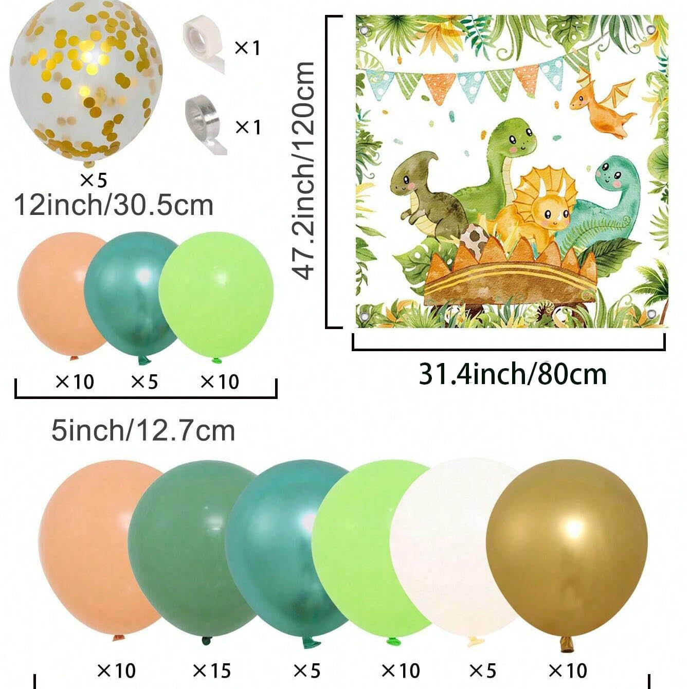 Set di palloncini dinosauro Ar - Balloon Arch Kit recensione e prezzo